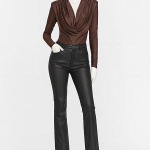 Dermatino-Pant-Flare-Black-FrontView