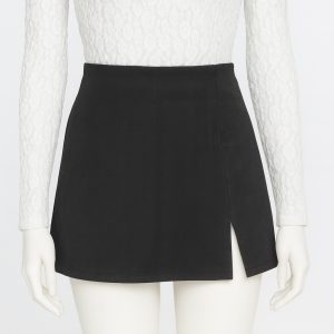 Shorts-Skirt-Black-FrontView