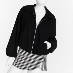 Smooth-Bomber-Jacket-Black-FrontView