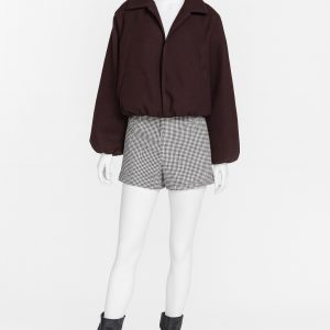 Smooth-Bomber-Jacket-Brown-FrontView
