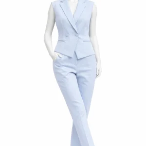 Set-LightBlue-Sleevless-Vest-Crossbutton-Office-Pants-Doll